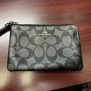 Coach Monogram Black Wristlet